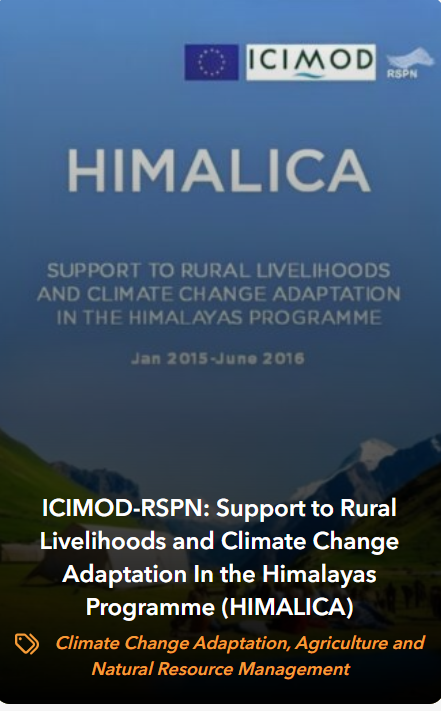 Himalica Programme – Climate Change Adaptation in HKH Region (EU/ICIMOD)